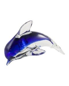 glas-delfin-blå