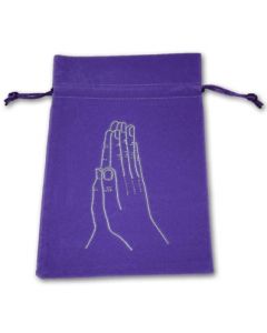 Stofpose i fløjl - Bedende hænder