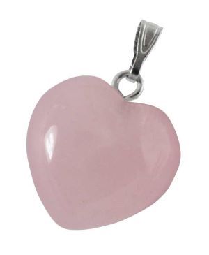 Rosakvarts-Hjerte-smykke mange andre vedhæng