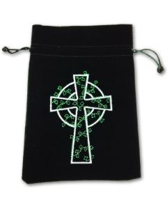Stofpose i fløjl - Keltisk kors